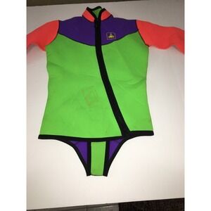 Scuba Diving Wetsuit Top Size 3 50/52 Made In Italy Orange Purple Green Black